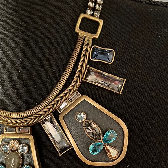 Silpada Labradorite Leather Crystal "Blue Streak" Necklace with Egyptian Motifs - Picture 4 of 13